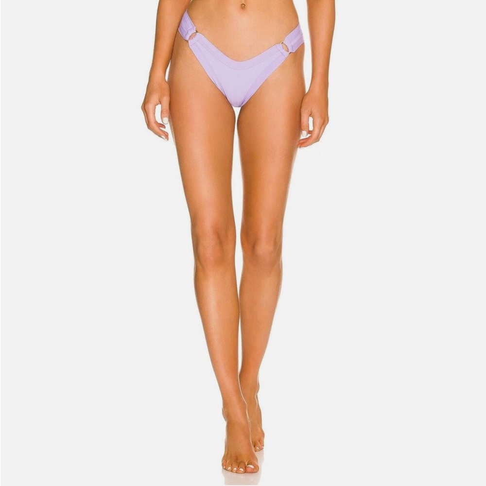 l*space Lilac Ribbed Ring-Detail Bikini Set - Picture 14 of 16